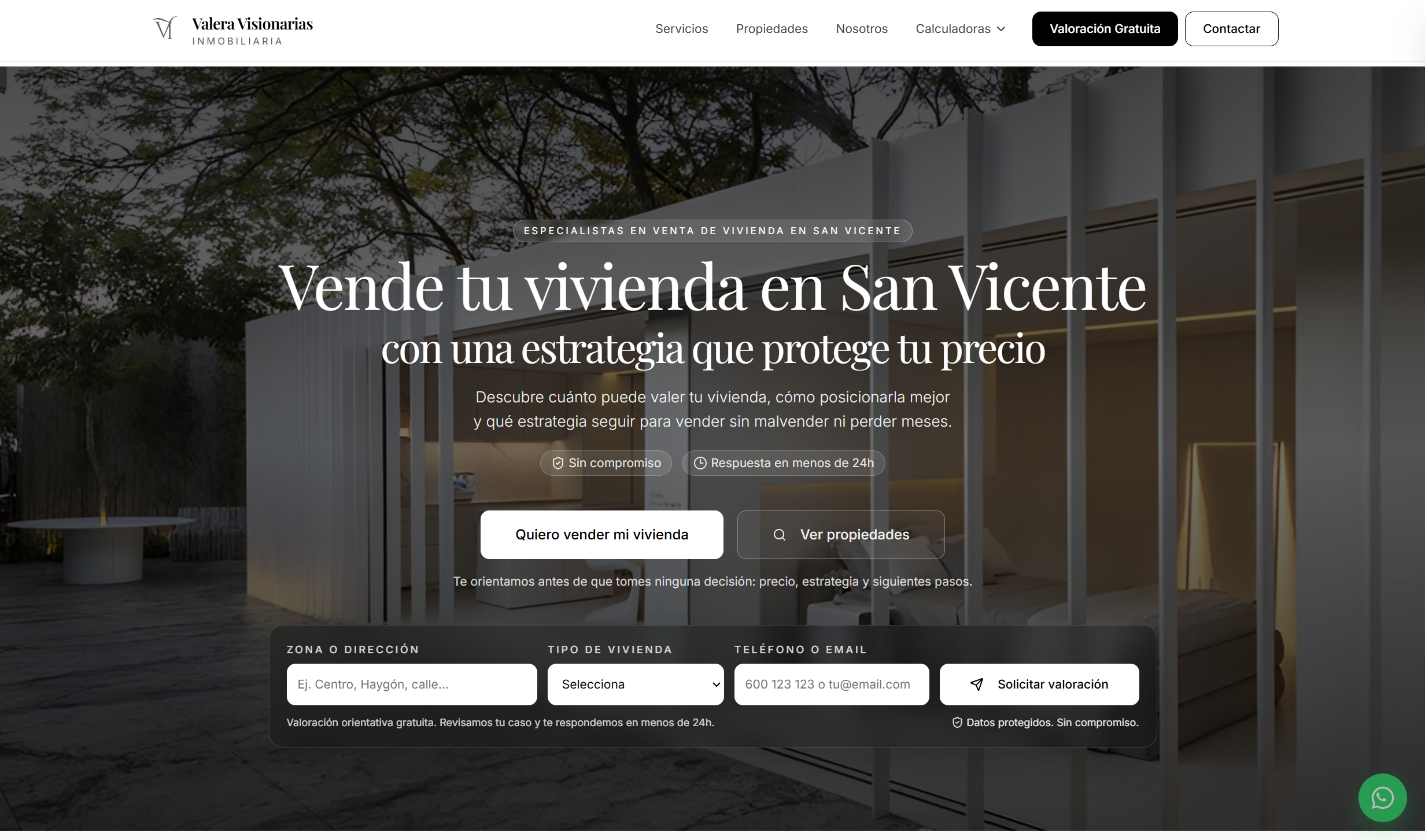 Captura del proyecto Valera Visionarias